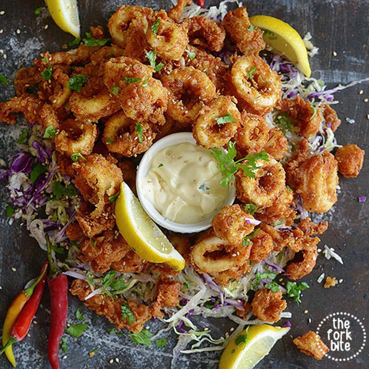 Crispy calamari starter