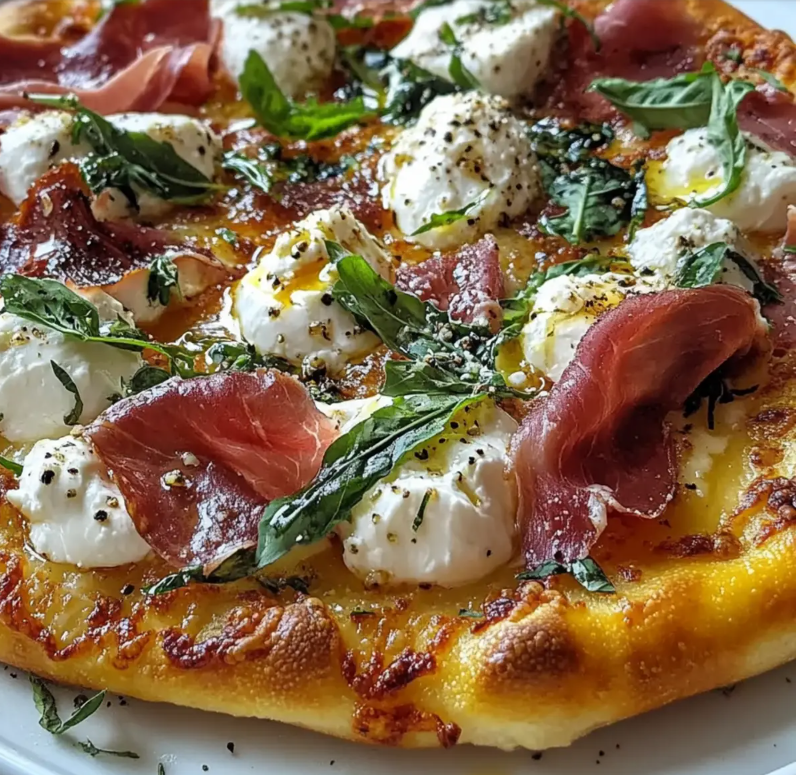 Luxury pizza with premium toppings